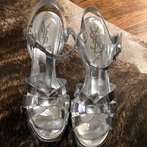 Yves Saint Laurent Shoes - Ysl silver tributes gently worn great condition size 38